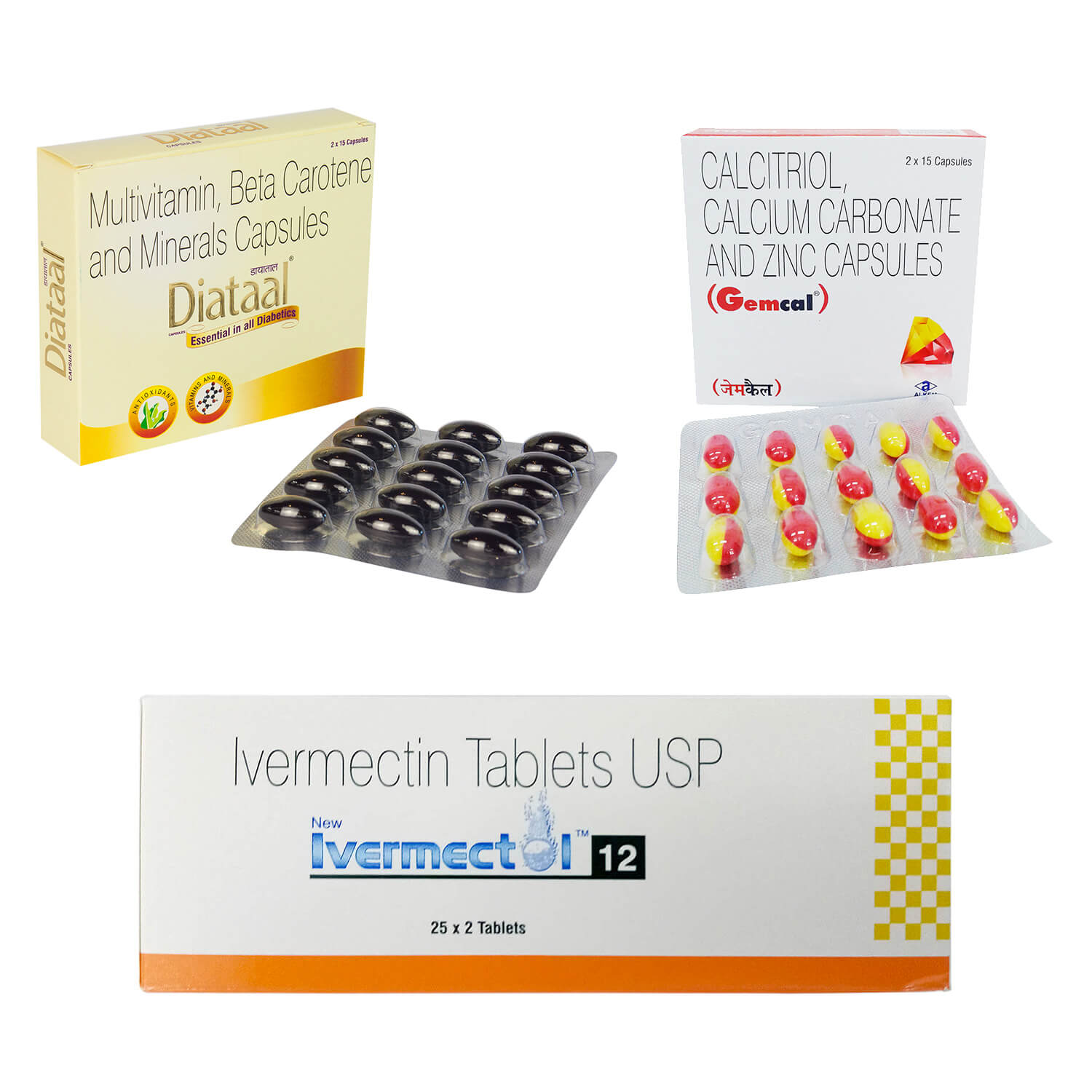 コロナ予防プロトコル（イベルメクチン12mg50錠/ ビタミンD(カルシトリオール)/ マルチビタミン）