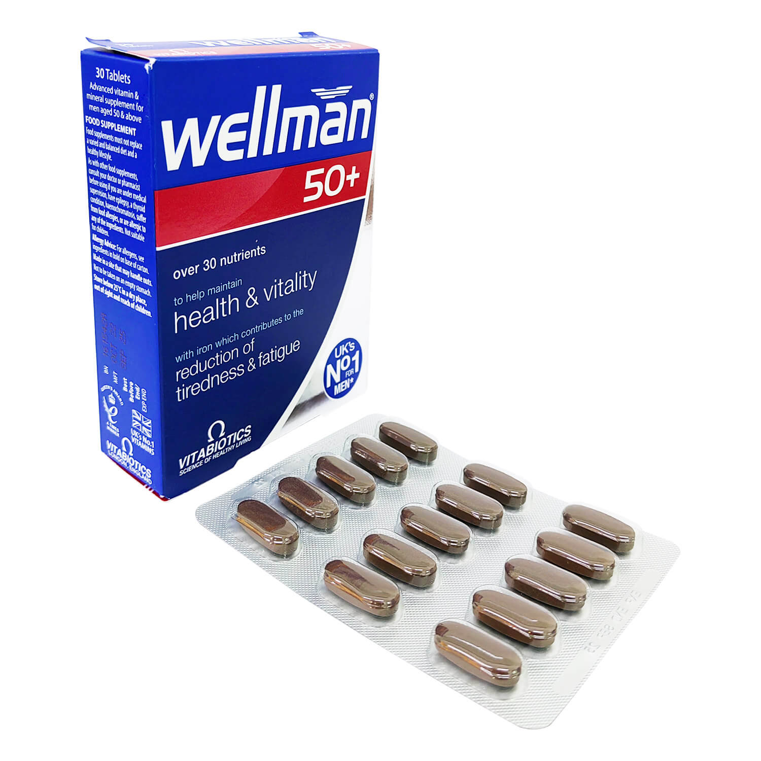 中年男性用マルチビタミン・ミネラル30錠（50代以上）｜ウェルマン