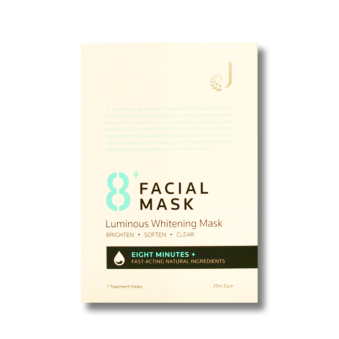 8+ フェイシャルマスク – ルミナス ホワイトニング （7枚入り）